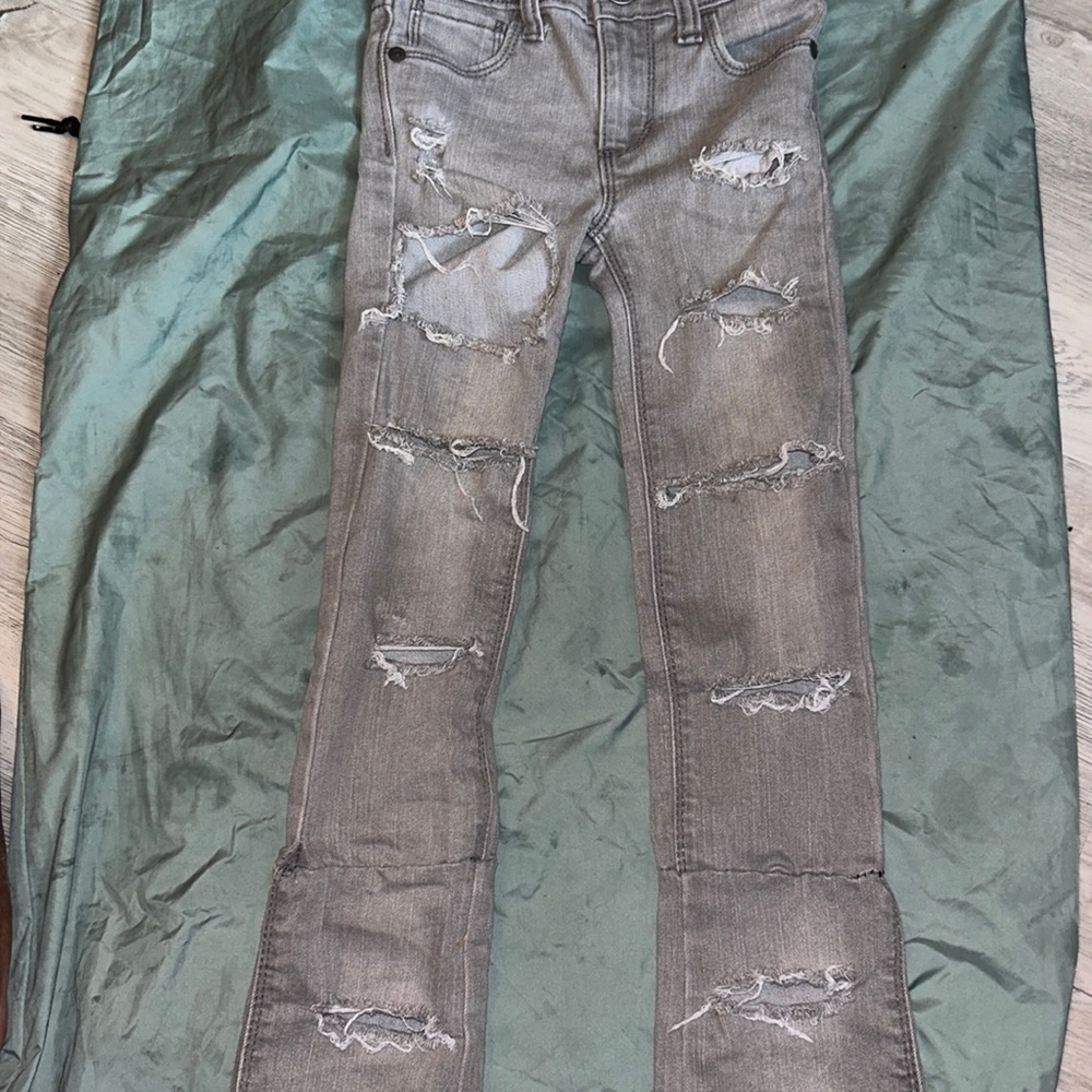 Custom stacked old navy jeans